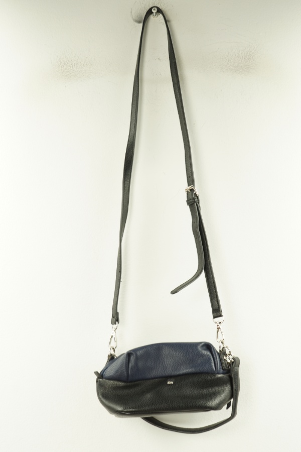 Torebka granatowo - czarna ekoskóra - DAVID JONES zdjęcie 1