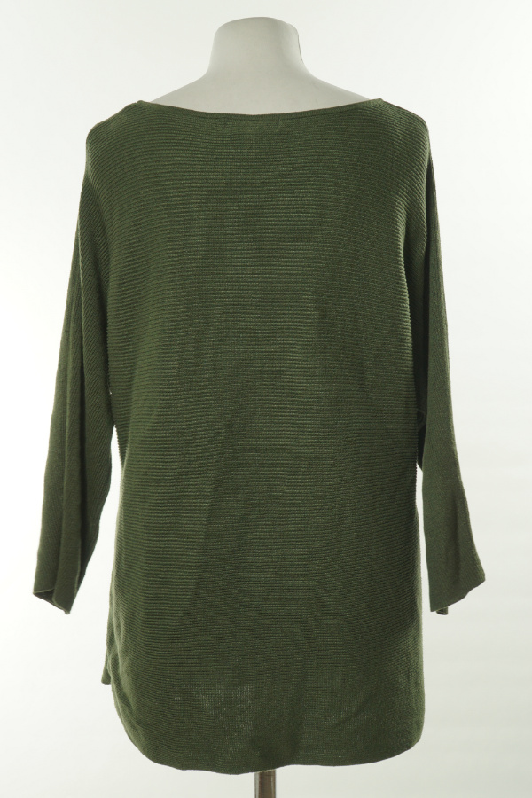 Sweter zielony prążkowany poziomo - H&M zdjęcie 2