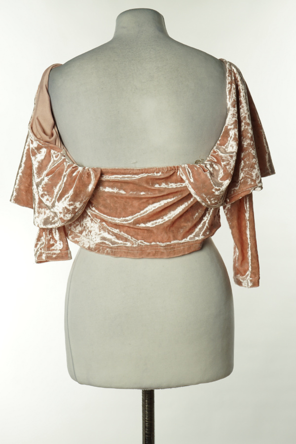 Bluzka różowa welurowa - BOOHOO zdjęcie 2