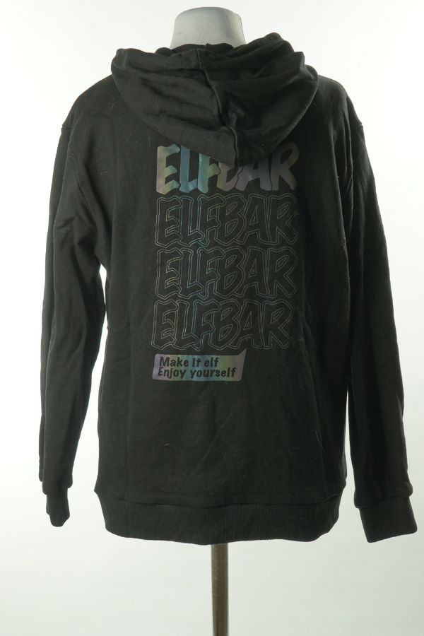 Bluza czarna z nadrukiem  - ELFBAR  zdjęcie 2
