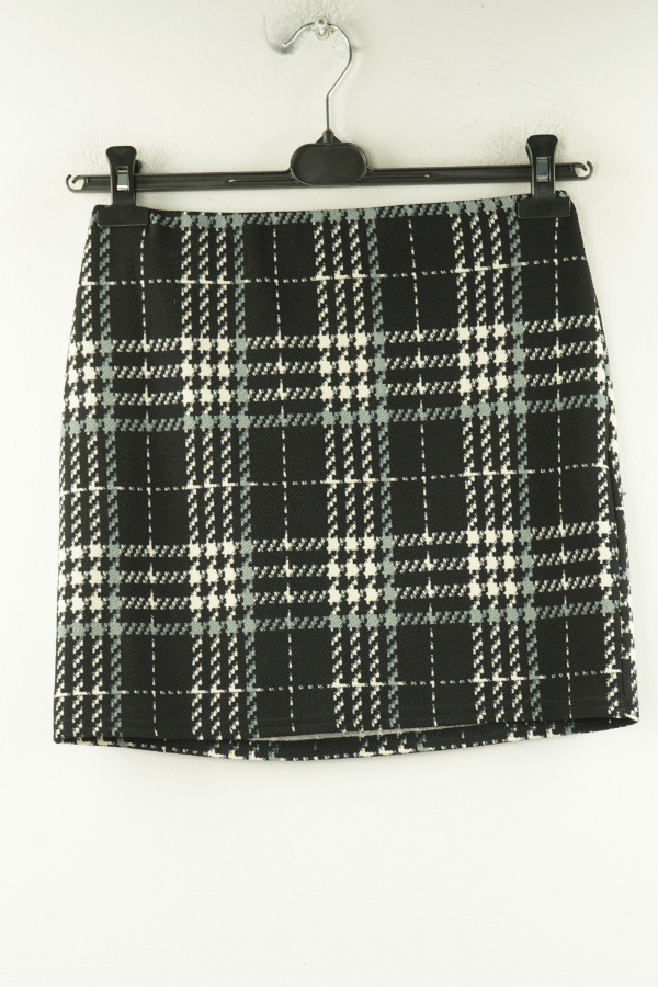 Spódnica czarna w kratę - NEW LOOK zdjęcie 1