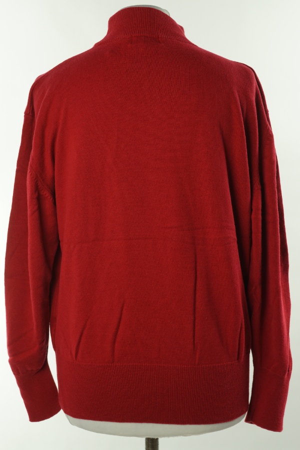 Sweter czerwony ze stójką - TWILFIT zdjęcie 2