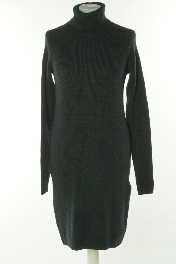 Sukienka sweterkowa czarna golf - VILA zdjęcie 1