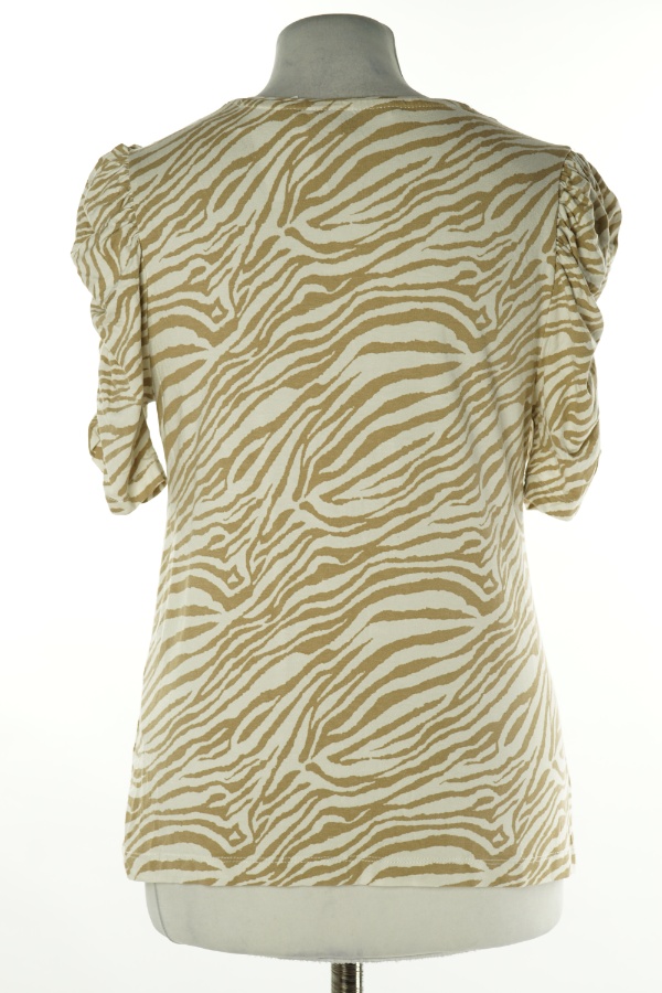 Koszulka kremowo-beżowa w zebrę - KAPPAHL zdjęcie 2