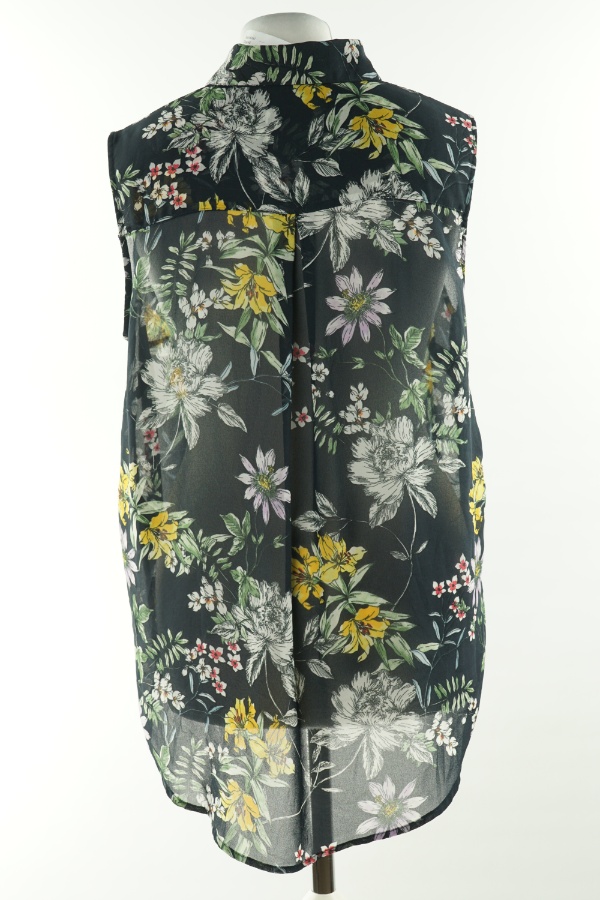 Koszula czarna cienka w kwiatki, H&M - H&M zdjęcie 2
