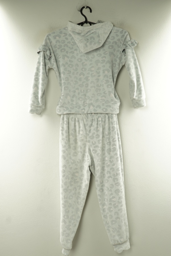 Komplet dresowy welurowy szary - MATALAN zdjęcie 2