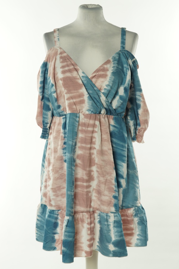 Sukienka niebiesko-beżowa - YOURS zdjęcie 1