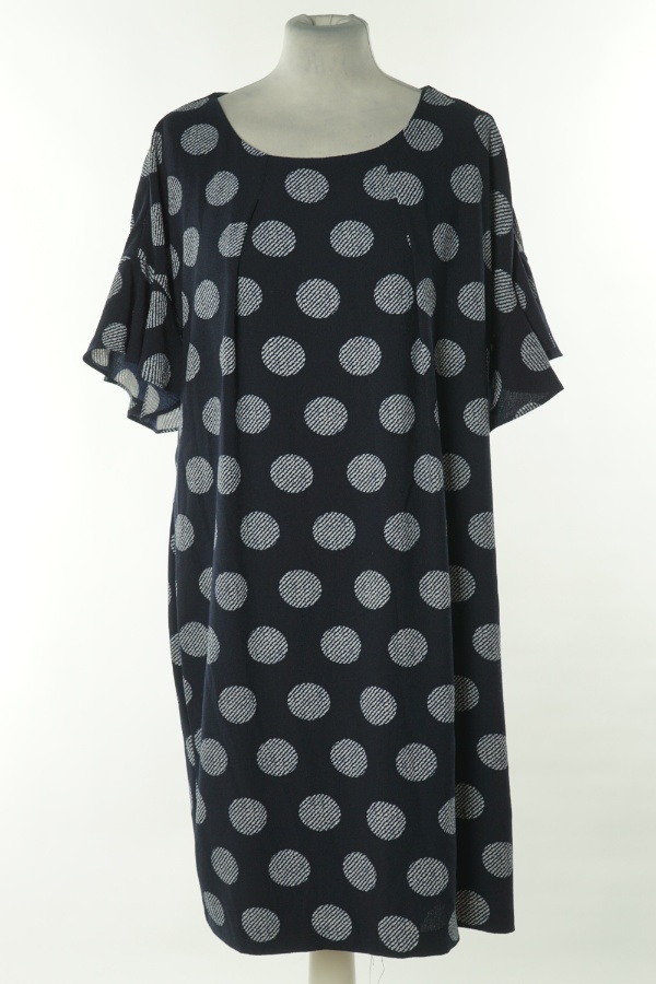 Sukienka granatowa w koła - TIUTA STYLE zdjęcie 1