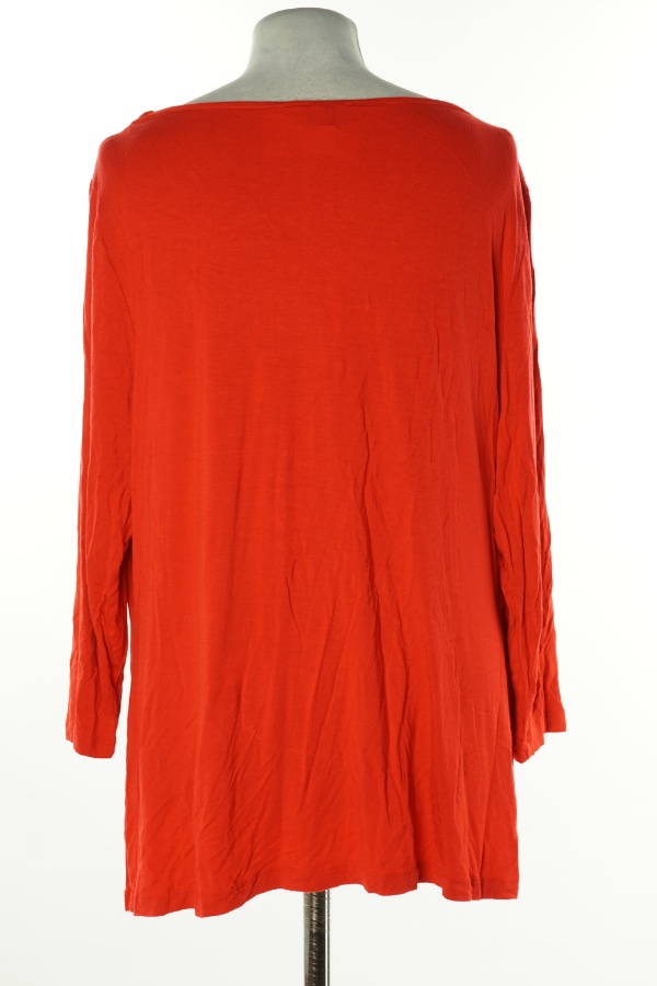 Bluzka czerwona z satynowymi wstawkami - GALLERY zdjęcie 2