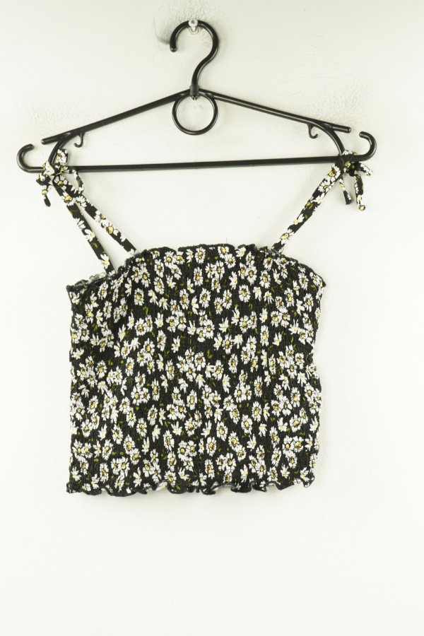 Bluza czarna w stokrotki - MATALAN zdjęcie 1