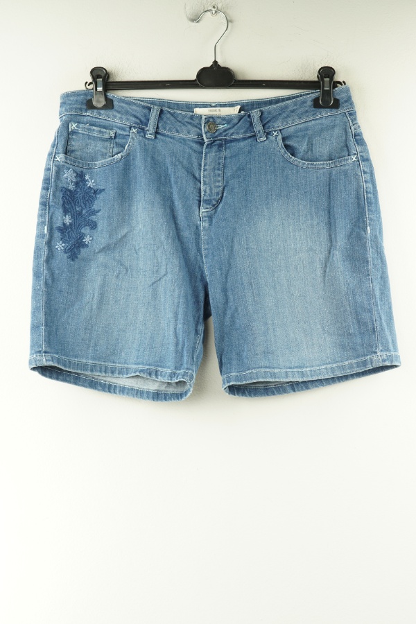 Krótkie spodenki niebieskie jeansowe - BROOKLYN SUPPLY CO. zdjęcie 1