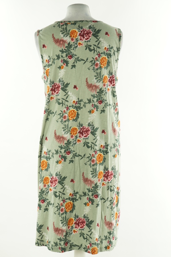 Sukienka oliwkowa w kwiatki - ISOLDE zdjęcie 2