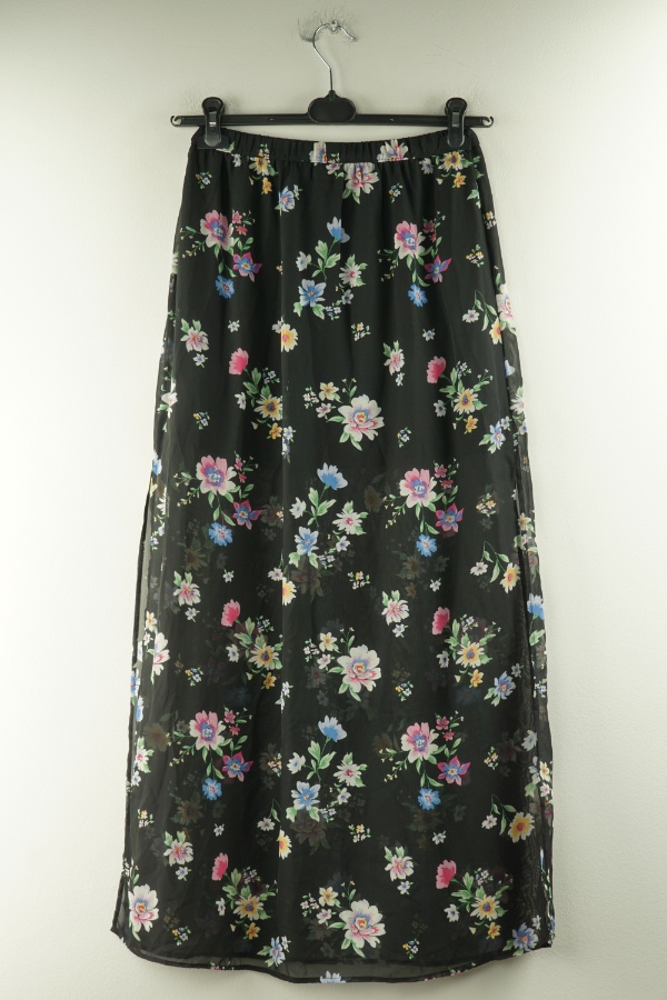 Spódnica czarna w kwiatki - H&M zdjęcie 2