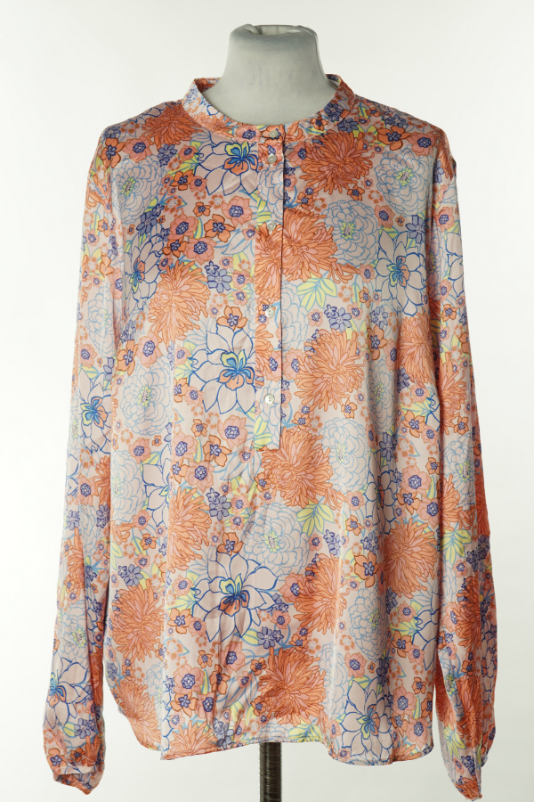 Bluzka różowa w kolorowe kwiaty - GALLERY zdjęcie 1