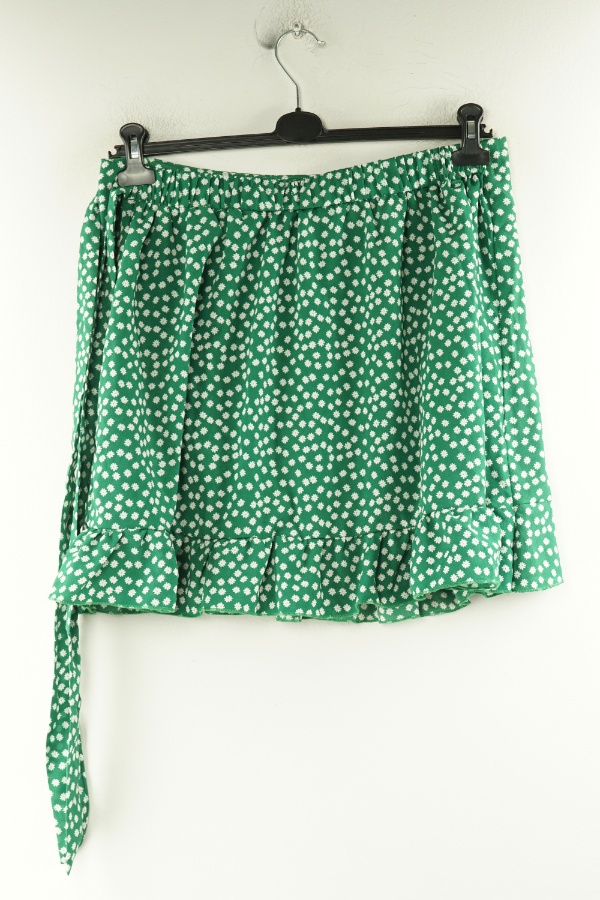 Spódnica zielona w białe kwiatki - SHEIN zdjęcie 2