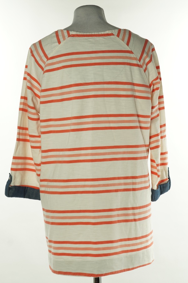 Bluzka biała w łososiowe paski - NEXT zdjęcie 2