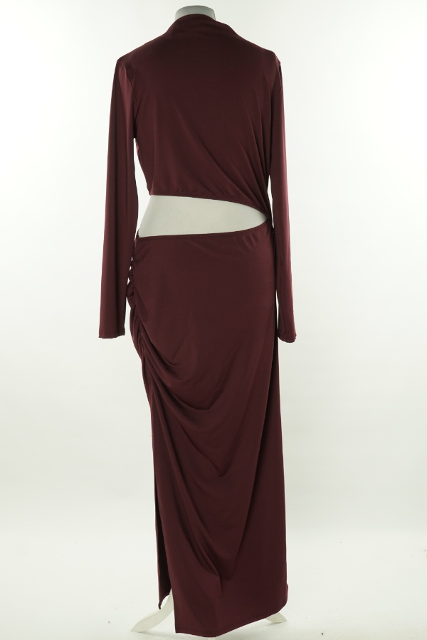 Sukienka bordowa z wycięciem - NEW LOOK zdjęcie 2