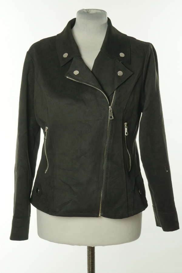 Kurtka cienka czarna bez podszewki - BRAK METKI Z NAZWĄ PRODUCENTA zdjęcie 1