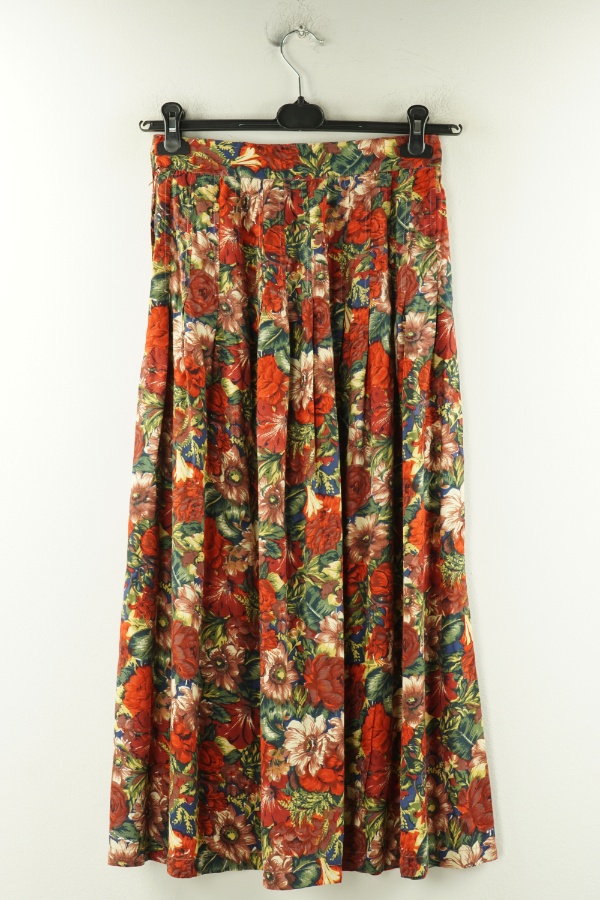 Spódnica czerwono-kremowa w kwiaty - MONSOON zdjęcie 2