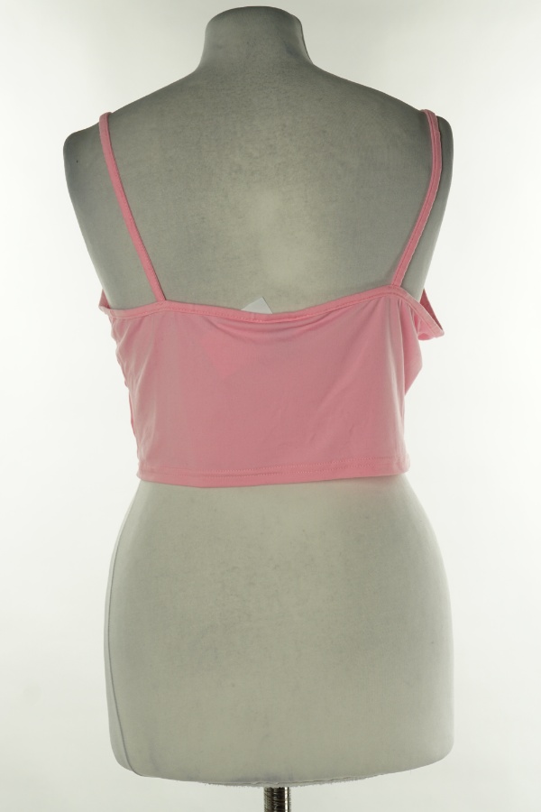 Top różowy na cienkich ramiączkach - SHEIN zdjęcie 2