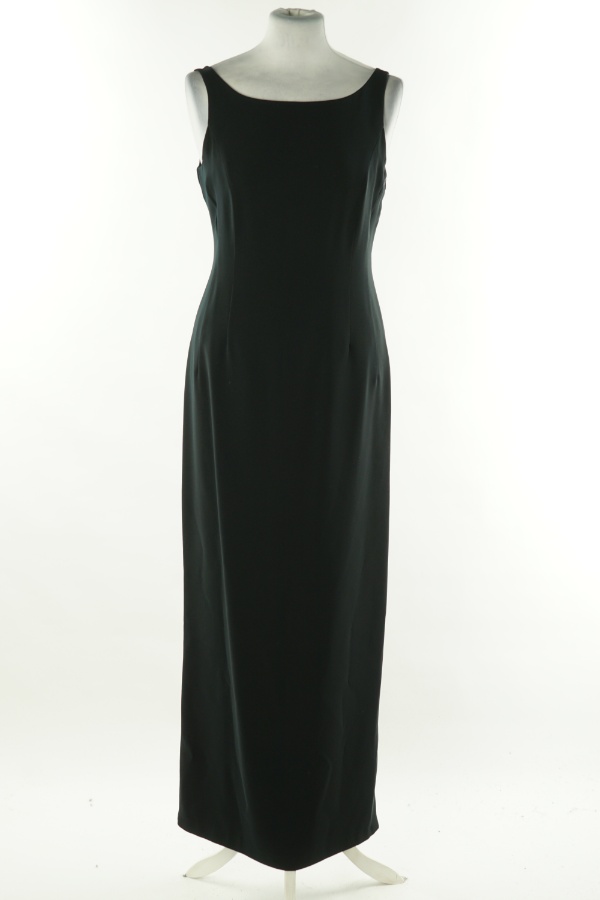 Sukienka długa czarna z wycięciem na plecach - DEBUT zdjęcie 1