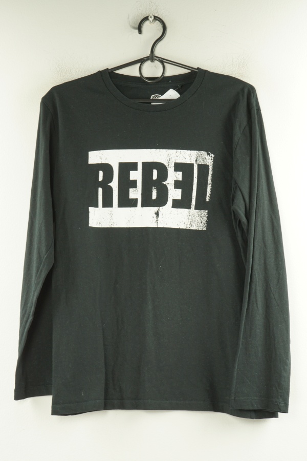 Bluzka czarna z białym nadrukiem - SMYK zdjęcie 1