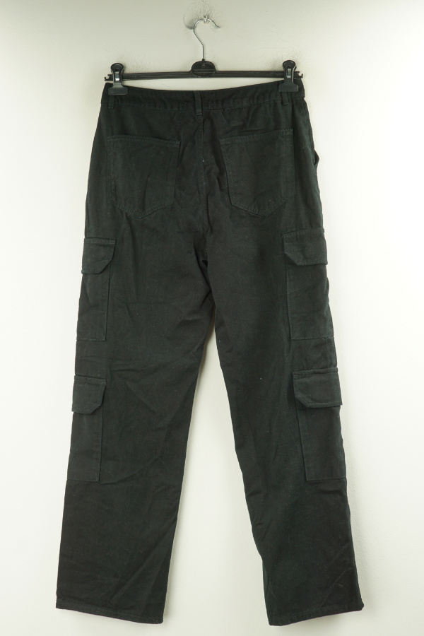 Spodnie czarne jeansowe bojówki - NEW LOOK zdjęcie 2