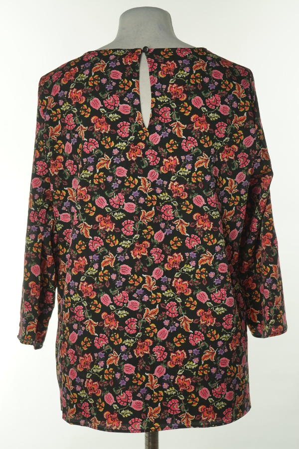 Bluzka czarna w kolorowe kwiaty - DUNNES STORES zdjęcie 2