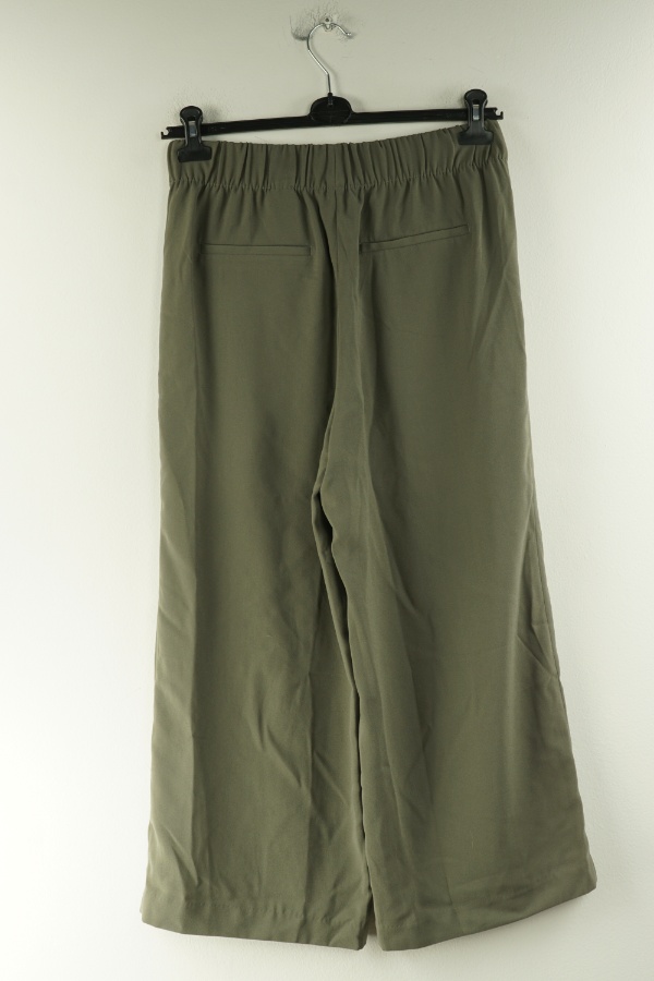 Spodnie materiałowe khaki z szeroką nogawką, H&M - H&M zdjęcie 2
