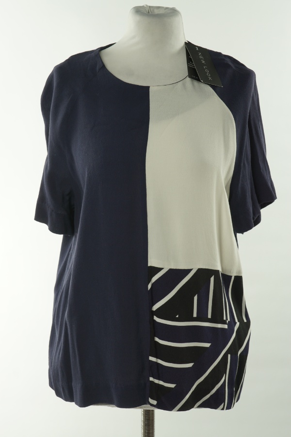 Bluzka granatowo-szara - NEW LOOK zdjęcie 1