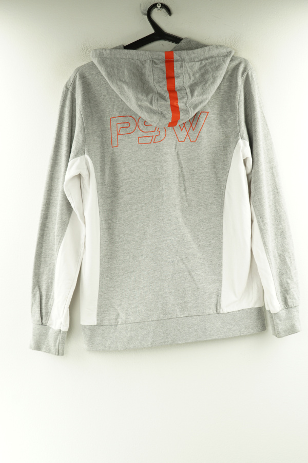 Bluza szara z czerwonym suwakiem - BRAK METKI Z NAZWĄ PRODUCENTA zdjęcie 2