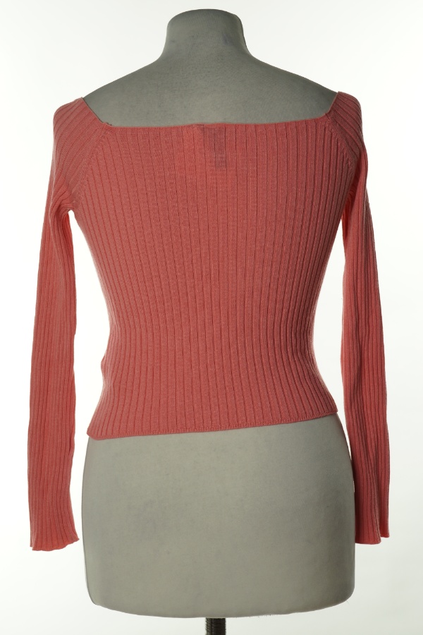 Sweter różowy prążkowany - H&M zdjęcie 2