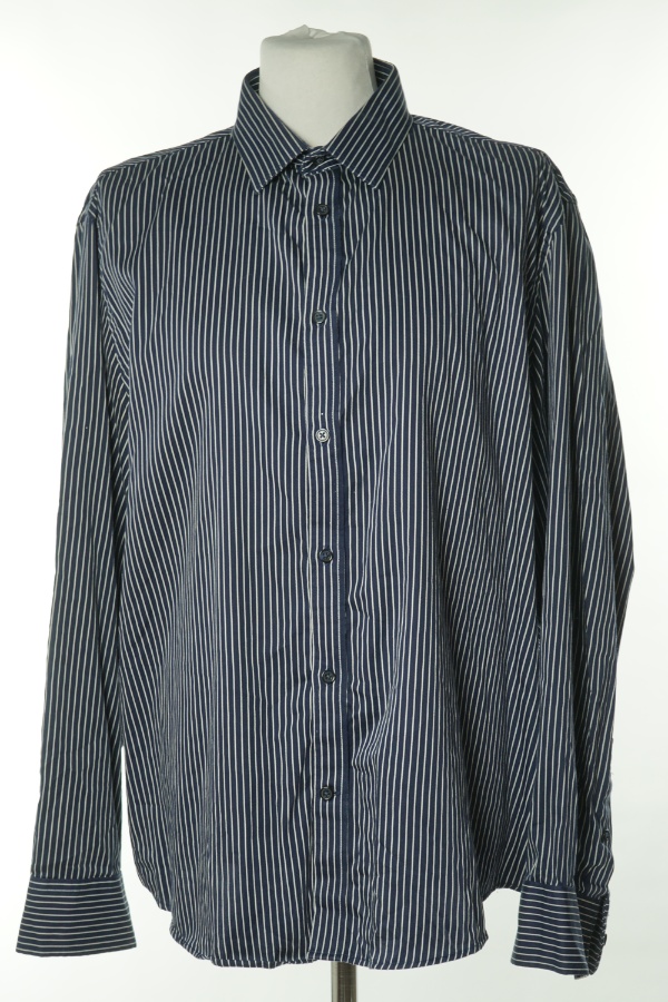 Koszula granatowa w białe paski - DUNNES zdjęcie 1