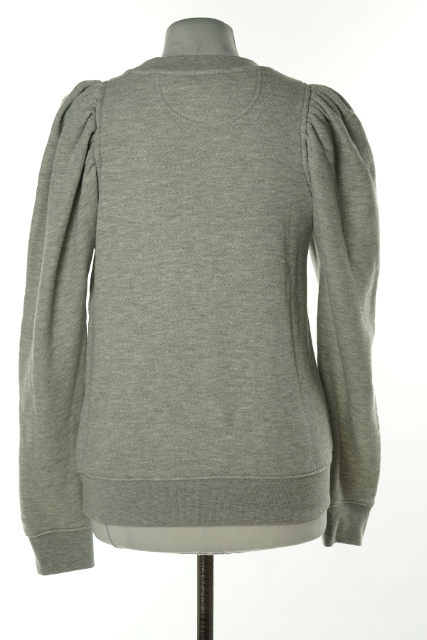 Bluza szara z bufiastymi rękawami - SECOND FAMLE zdjęcie 2