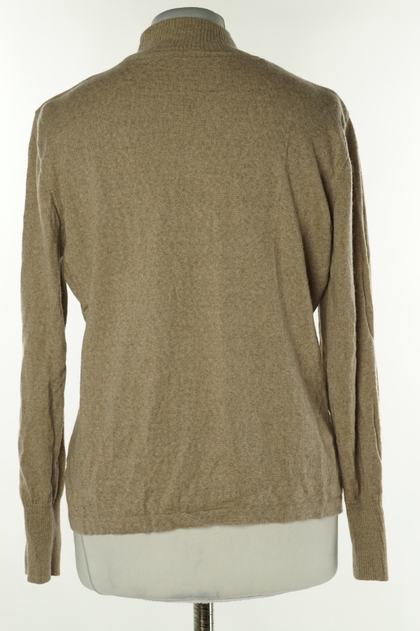 Sweter beżowy wełniany - BRAK METKI Z NAZWĄ PRODUCENTA zdjęcie 2