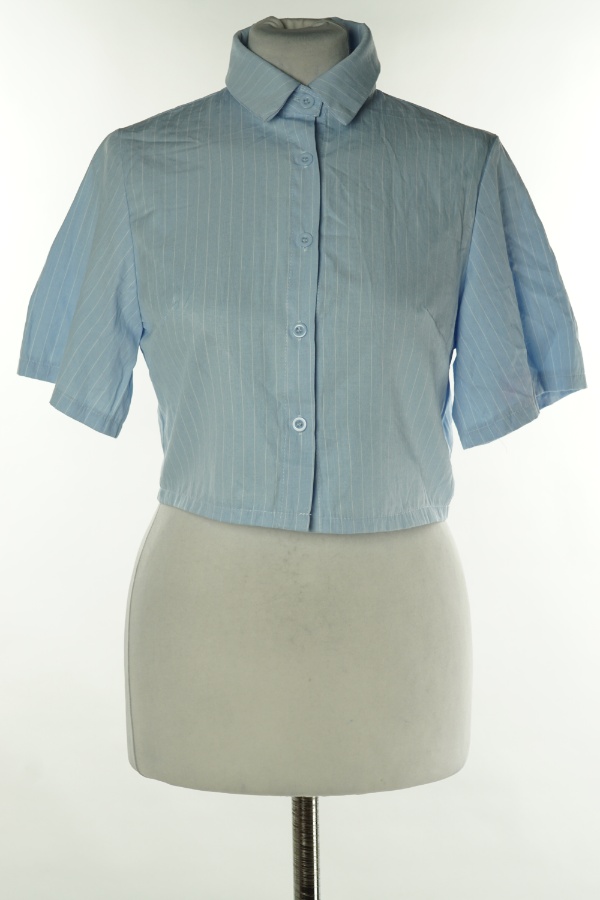 Koszula niebieska w paski - PRETTYLITTLETHING zdjęcie 1