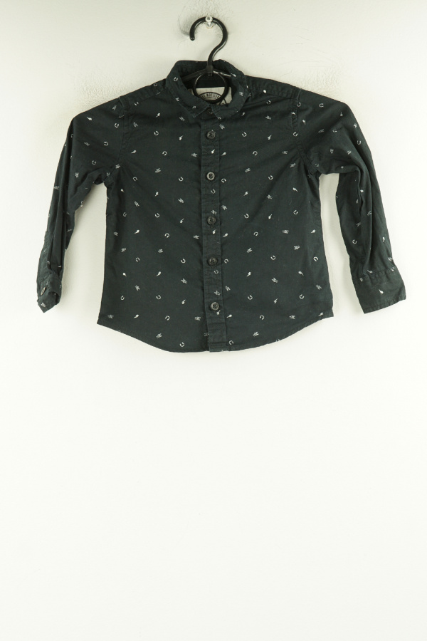 Koszula czarna w drobny wzorek - MATALAN zdjęcie 1