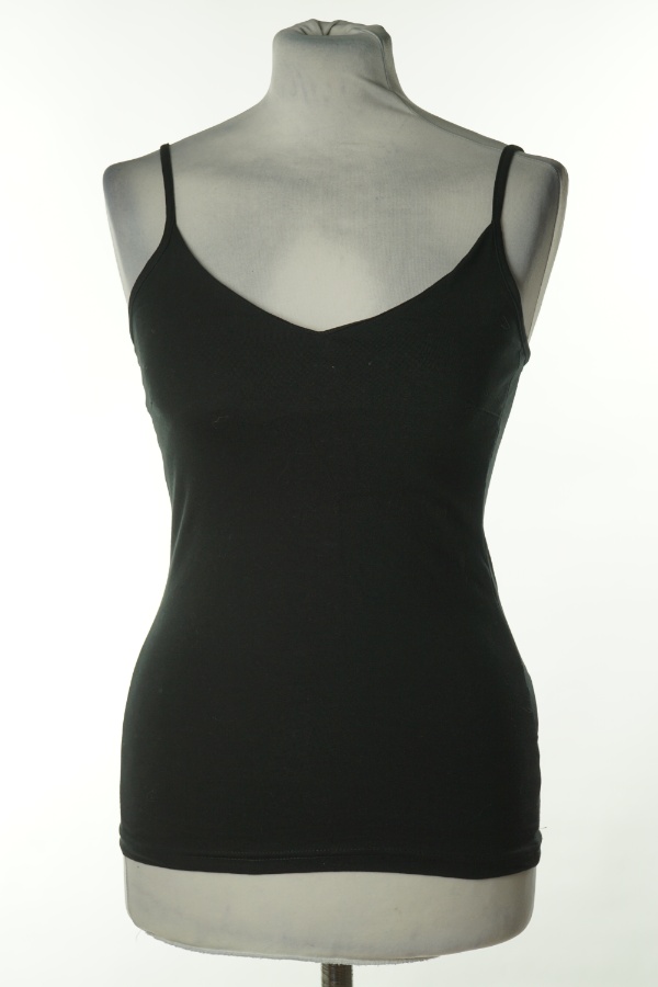 Koszulka czarna na cienkich ramiączkach - LAGER 157 zdjęcie 1