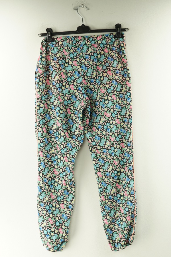 Spodnie czarne w kolorowe kwiaty H&M - H&M zdjęcie 2