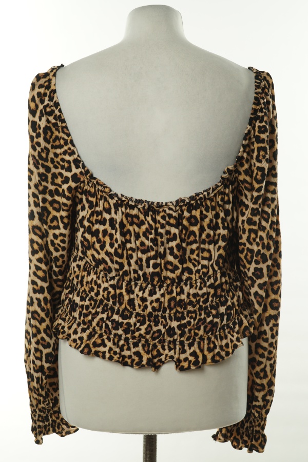 Top beżowy w cętki  - H&M zdjęcie 2