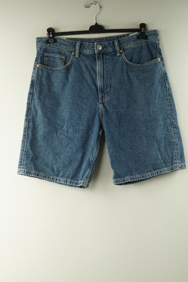 Krótkie spodenki niebieskie jeansowe - H&M zdjęcie 1