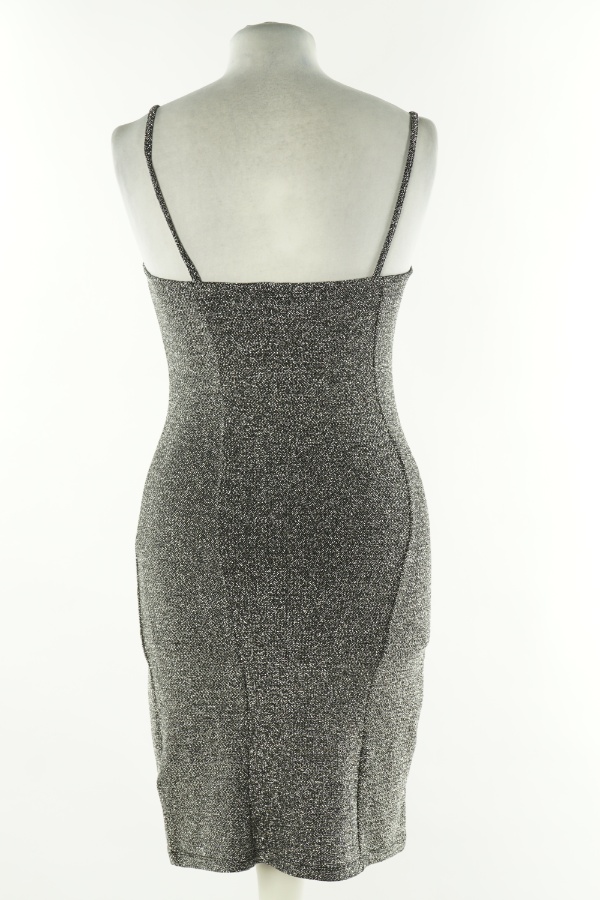 Sukienka srebrna błyszcząca na cienkich ramiączkach, H&M - H&M zdjęcie 2