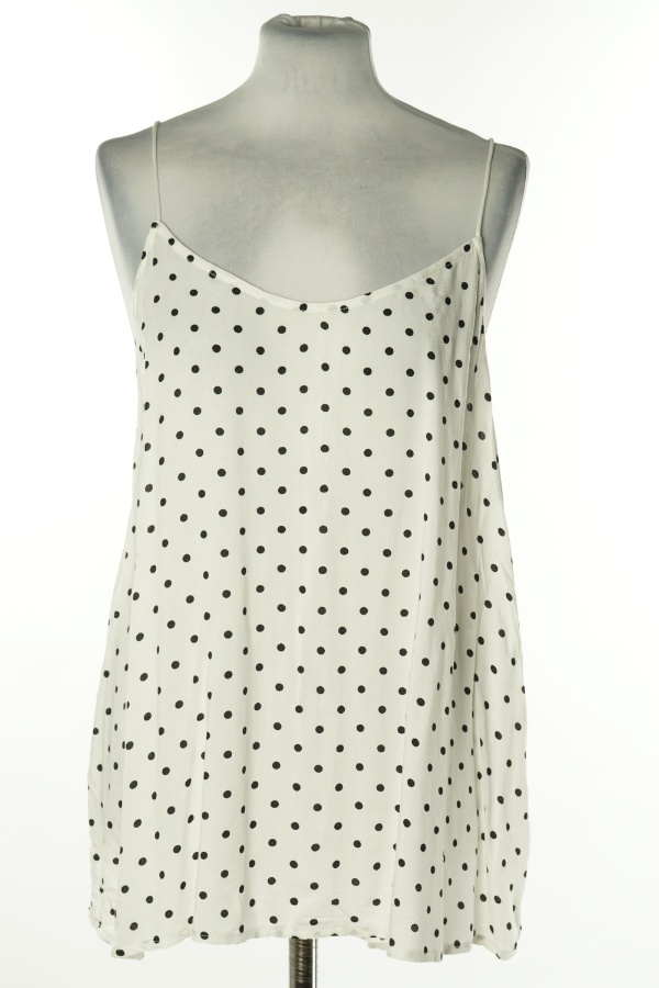 Bluzka biała w czarne kropki - NO BOUNDARIES zdjęcie 1