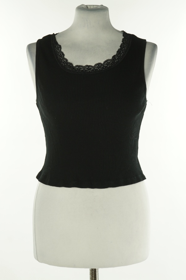 Koszulka czarna prążkowana - PRIMARK zdjęcie 1