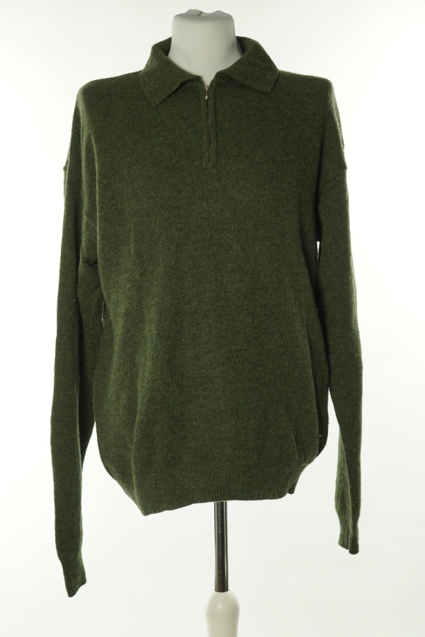 Sweter zielony wełniany - EMILIO CLOUD zdjęcie 1