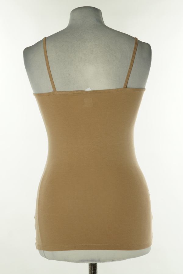 Koszulka beżowa na cienkich ramiączkach - F&F zdjęcie 2