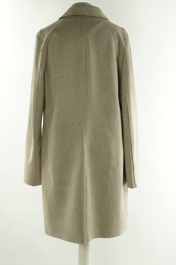 Płaszcz beżowy cienki beżowy zamszowy - COERCION LONDON zdjęcie 2