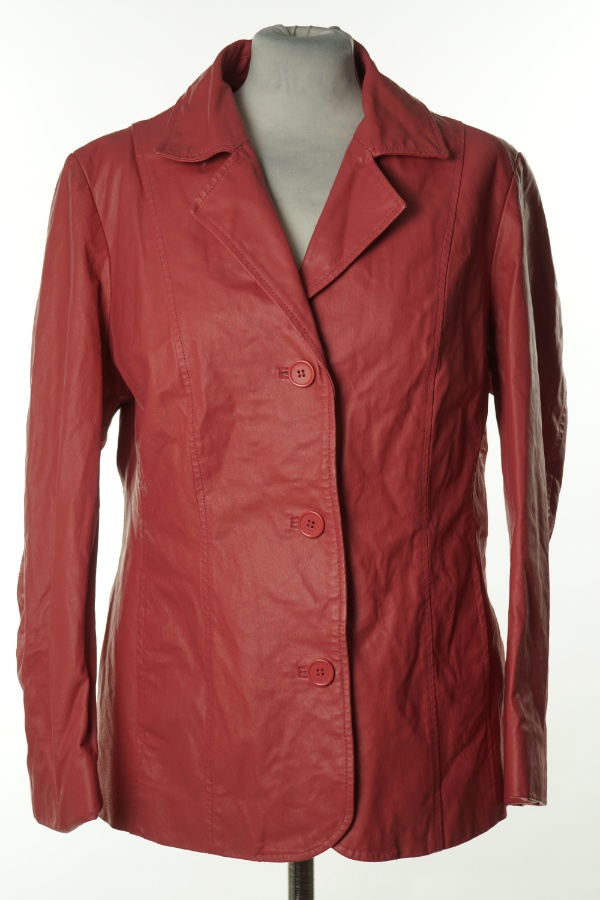 Kurtka różowa skórzana - CENTIGRADE zdjęcie 1