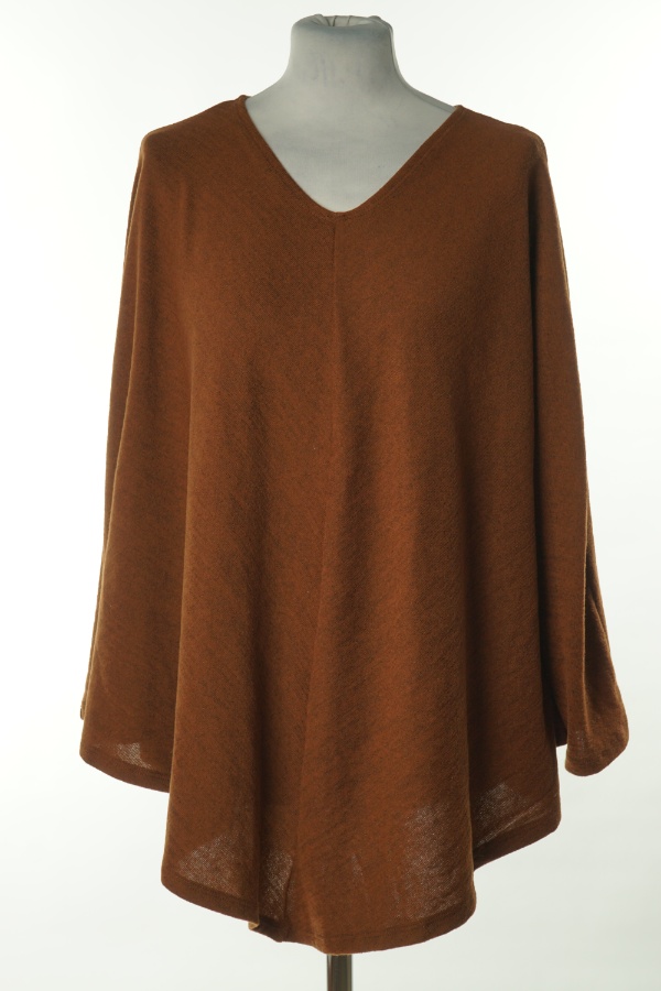 Ponczo ceglaste - KIM & CO zdjęcie 1