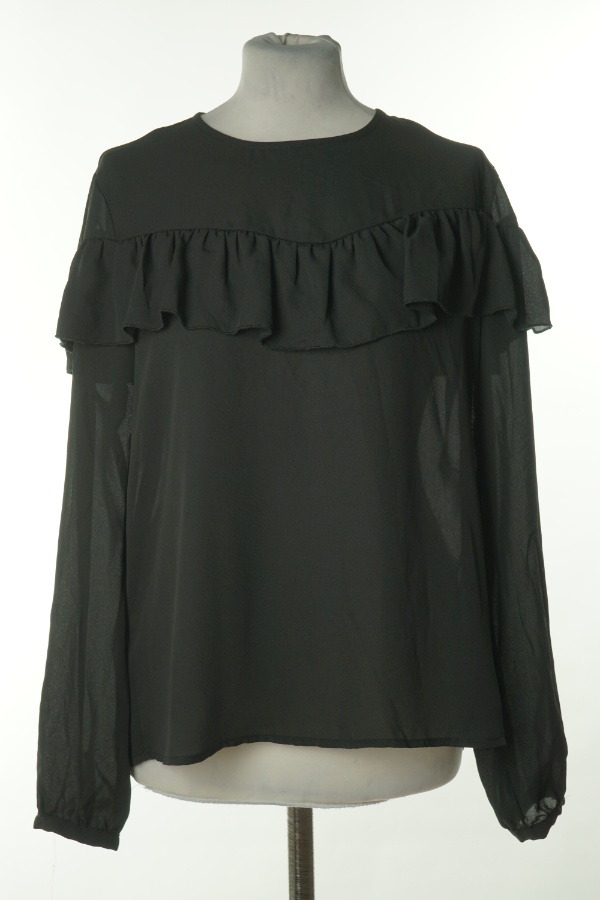 Bluzka czarna z falbanką - ONLY zdjęcie 1